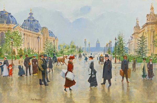 A rainy day in Paris by Jean Beraud